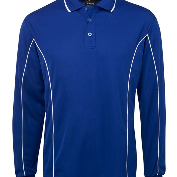 PODIUM L/S PIPING POLO Thumbnail